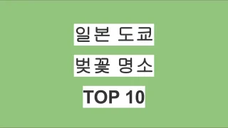 일본 도쿄 벚꽃 명소 TOP 10 총정리