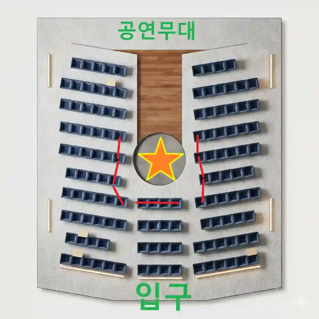 아사쿠사 록좌(浅草ロック座) 공연장 내부 좌석구조